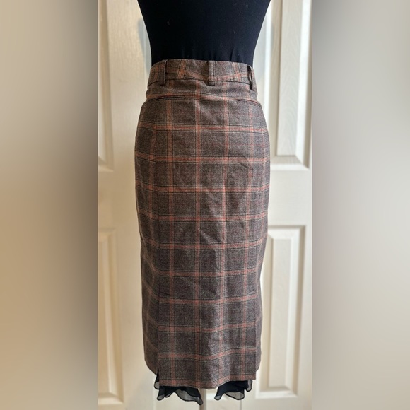 L.A.M.B. Gwen Stefani Made in JAPAN Wool Plaid Pencil Skirt 8 runs small (4 - 6) - Picture 6 of 16